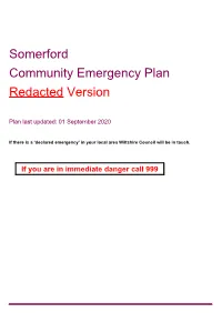 Somerford Community Emergency Plan Redacted Version