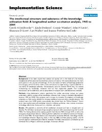 The Intellectual Structure and Substance of the Knowledge