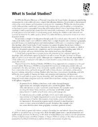 What Is Social Studies?