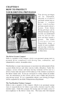 Chapter 8 How to Protect Your Driving Privilege