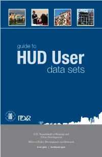 Guide to HUD User Data Sets