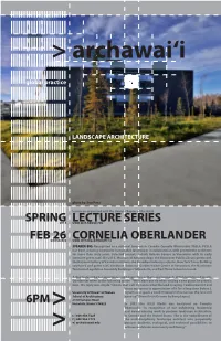 Lecture Series 6Pm Cornelia Oberlander