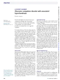 Obsessive Compulsive Disorder with Associated Hypochondriasis