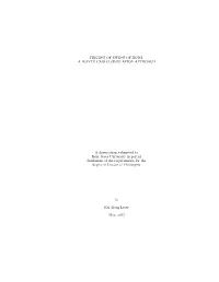PRICING of SWING OPTIONS: a MONTE CARLO SIMULATION APPROACH a Dissertation Submitted to Kent State University in Partial Fulfill
