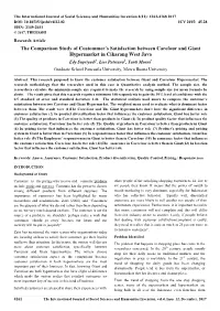 The Comparison Study of Custommer's Satisfaction Between
