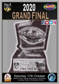2020 Grand Final (Senior) Program