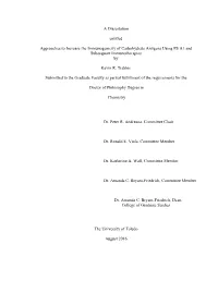 A Dissertation Entitled Approaches to Increase the Immunogenicity Of