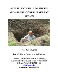Acid Sulfate Soils of the U.S