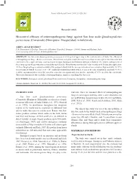 Biocontrol Efficacy of Entomopathogenic Fungi Against San Jose Scale Quadraspidiotus Perniciosus (Comstock) (Hemiptera: Diaspididae) in Field Trials