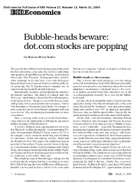 Bubble-Heads Beware: Dot.Com Stocks Are Popping