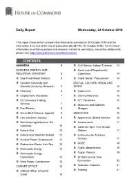 Daily Report Wednesday, 24 October 2018 CONTENTS