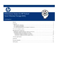 HP SAS Technologies for Enterpirse Systems