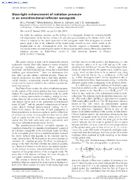 Slow-Light Enhancement of Radiation Pressure in an Omnidirectional-Reﬂector Waveguide M