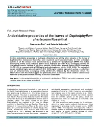 Antioxidative Properties of the Leaves of Daphniphyllum Chartaceum Rosenthal