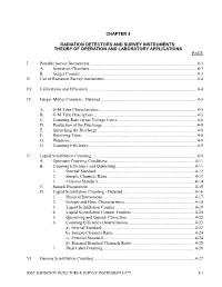 Chapter 4 Radiation Detectors and Survey