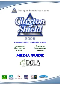 Claxton Shield Media Guide
