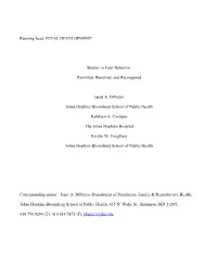 FETAL DEVELOPMENT Studies in Fetal Behavior