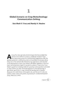 Global Scenario on Crop Biotechnology: Communication Setting 1
