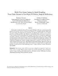 Multi-View Scene Capture by Surfel Sampling: from Video Streams to Non-Rigid 3D Motion, Shape & Reﬂectance