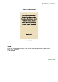 Read PDF # Christmas Traditions &gt; DCMMXRVXVBEY