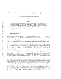 Steiner Triple Systems and Spreading Sets in Projective Spaces