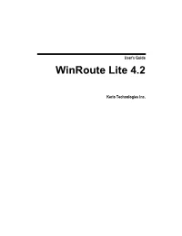Winroute Lite 4.2