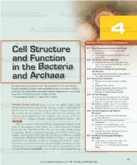 Cell Structure and Function in the Bacteria and Archaea