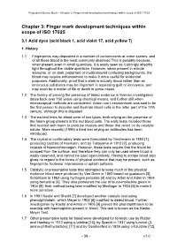 Finger Mark Development Techniques Within Scope of ISO 17025, Sections 1