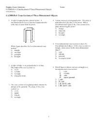 Cross-Sections of Three-Dimensional Objects