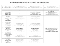 Detail Information of Apio, Pio & Faa of Ct & Gst Organization