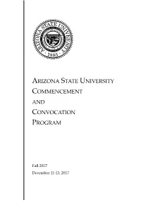Fall 2017 Commencement Program