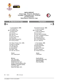 Feyenoord R. Standard De Liège