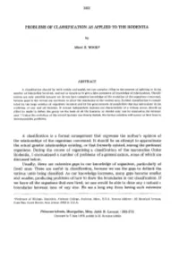 Problems of Classification As Applied to the Rodentia