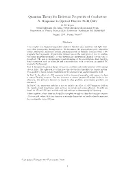 Quantum Theory for Dielectric Properties of Conductors A
