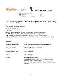 Transpacific Engagements: Visual Culture of Global Exchange (1781–1869)