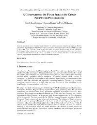 A Comparison of Four Series of Cisco Network Processors