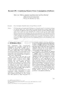 Beyond CPU: Considering Memory Power Consumption of Software