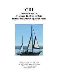 Cruising Design, Inc Mainsail Reefing System Installation/Operating Instructions
