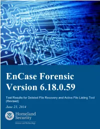 Encase Forensic Version 6.18.0.59