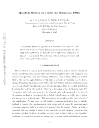Quantum Diffusion on a Cyclic One Dimensional Lattice
