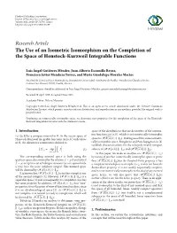 The Use of an Isometric Isomorphism on the Completion of the Space of Henstock-Kurzweil Integrable Functions