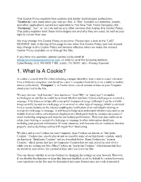 1. What Is a Cookie?