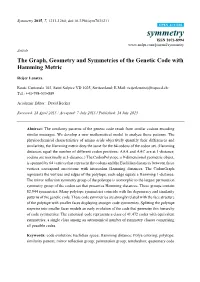 The Graph, Geometry and Symmetries of the Genetic Code with Hamming Metric