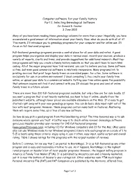 Jewish Review Column, Computer Software for Your Family
