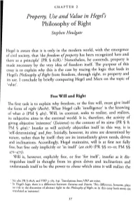 Property, Useand Value in Hegel's Philosophy of Right