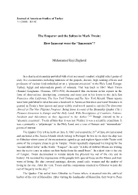 The Emperor and the Sultan in Mark Twain