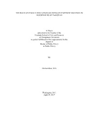 The Role of Female Education on Intimate Partner Violence in Households of Pakistan