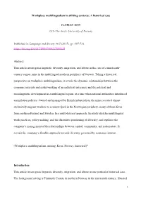 1 Workplace Multilingualism in Shifting Contexts: a Historical Case