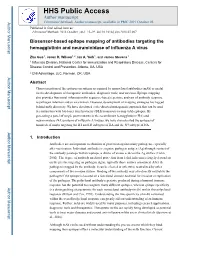 Biosensor-Based Epitope Mapping of Antibodies Targeting the Hemagglutinin and Neuraminidase of Influenza a Virus