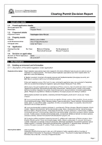Clearing Permit Decision Report